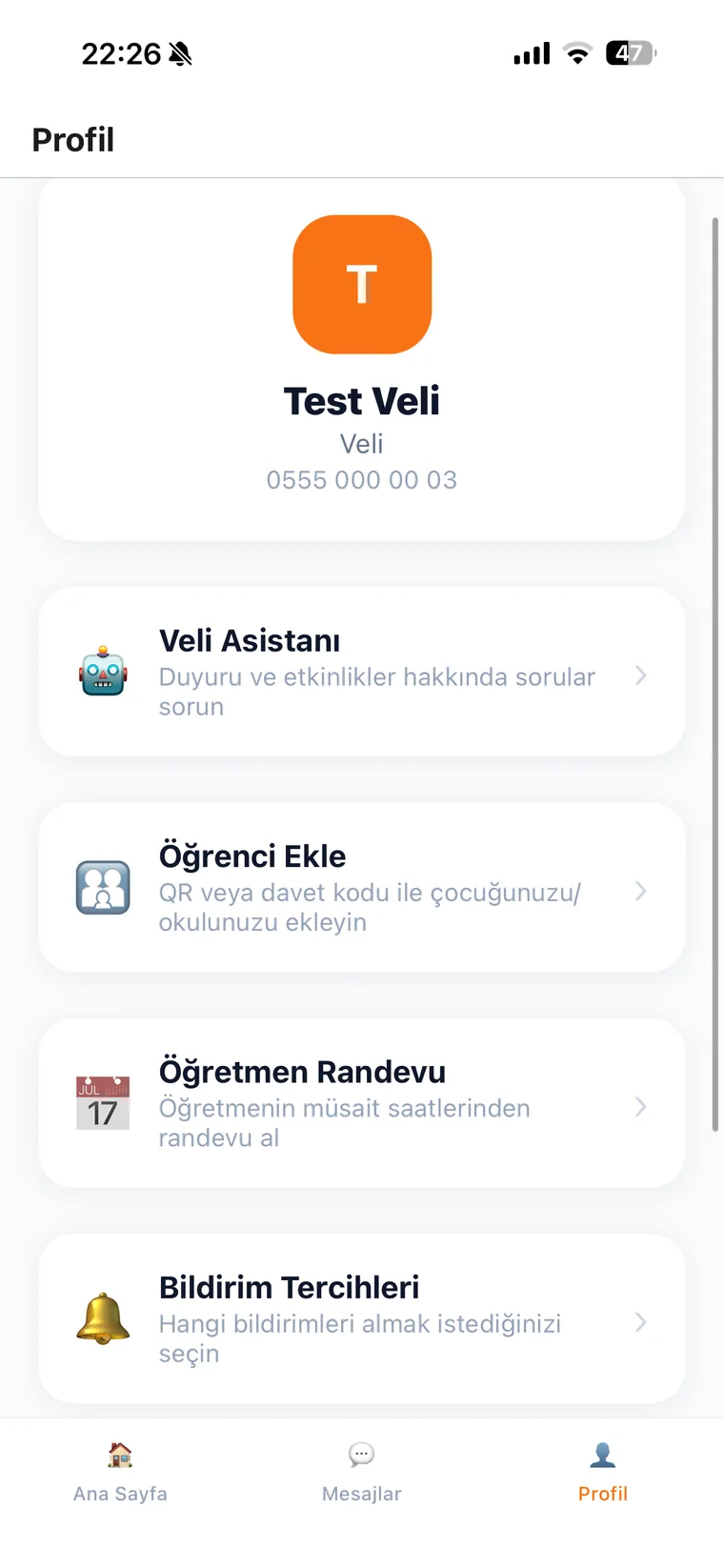 Çocuğunuzun profili ve gelişimi