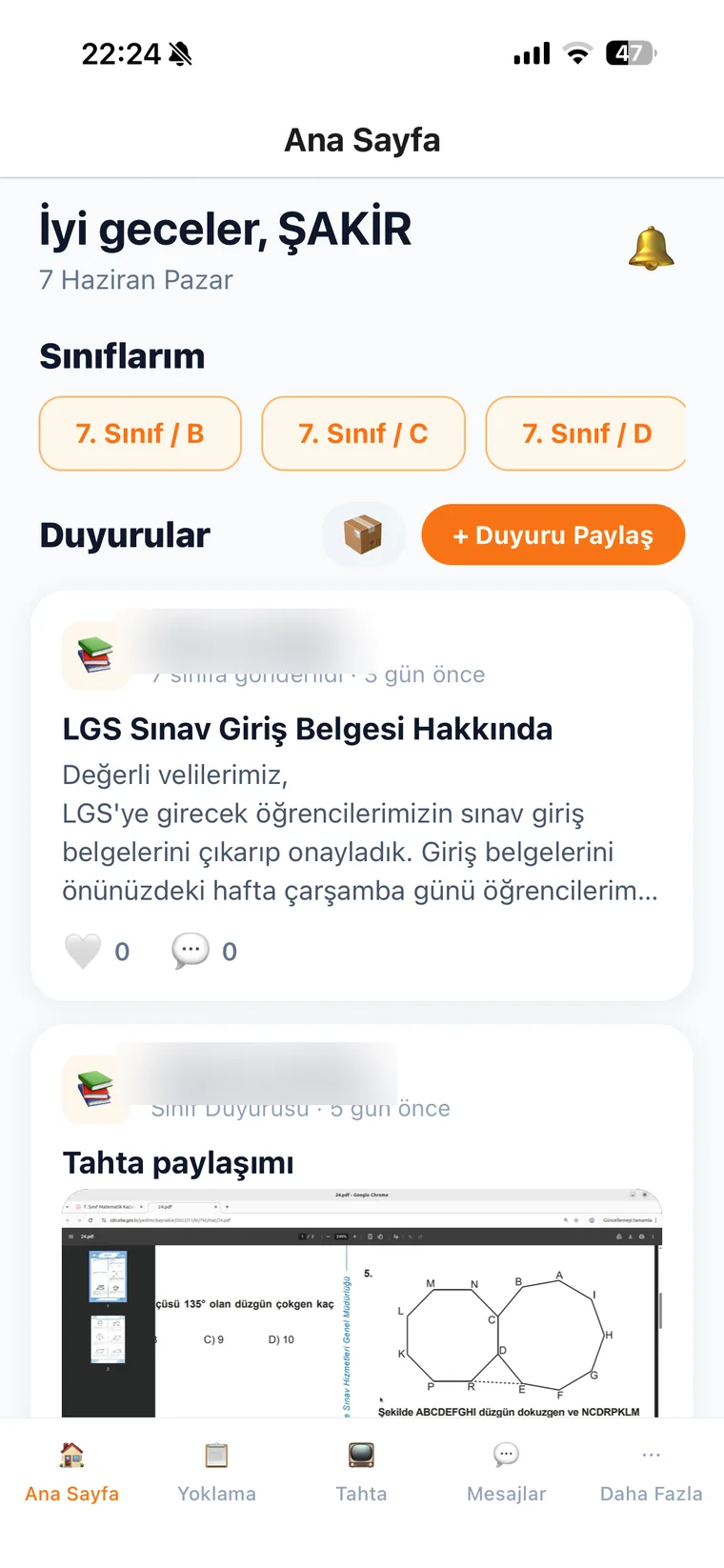 Kapalı okul akışı: paylaşımlar yalnız okul topluluğuna