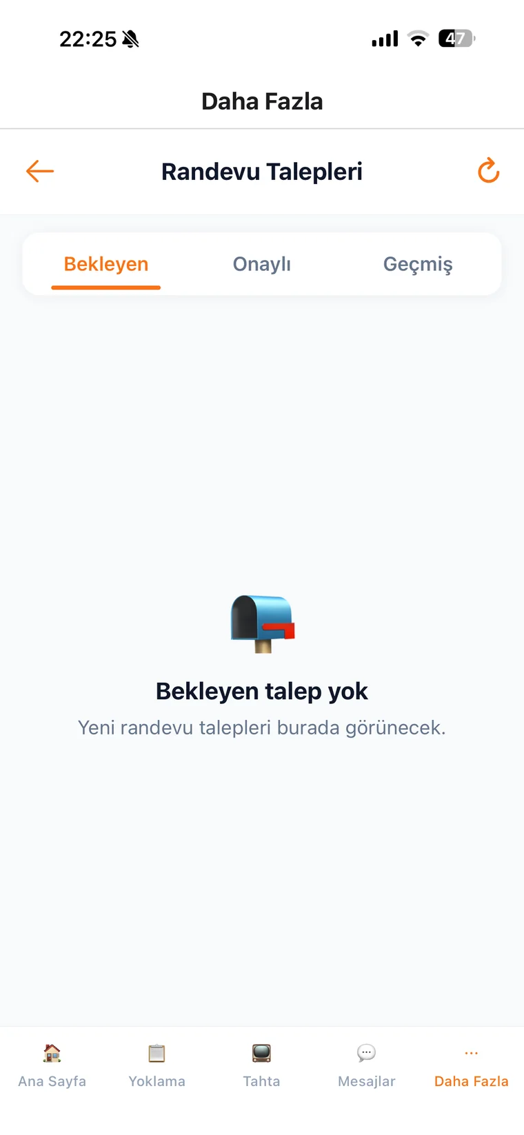 Öğretmen: gelen talepler ve onay